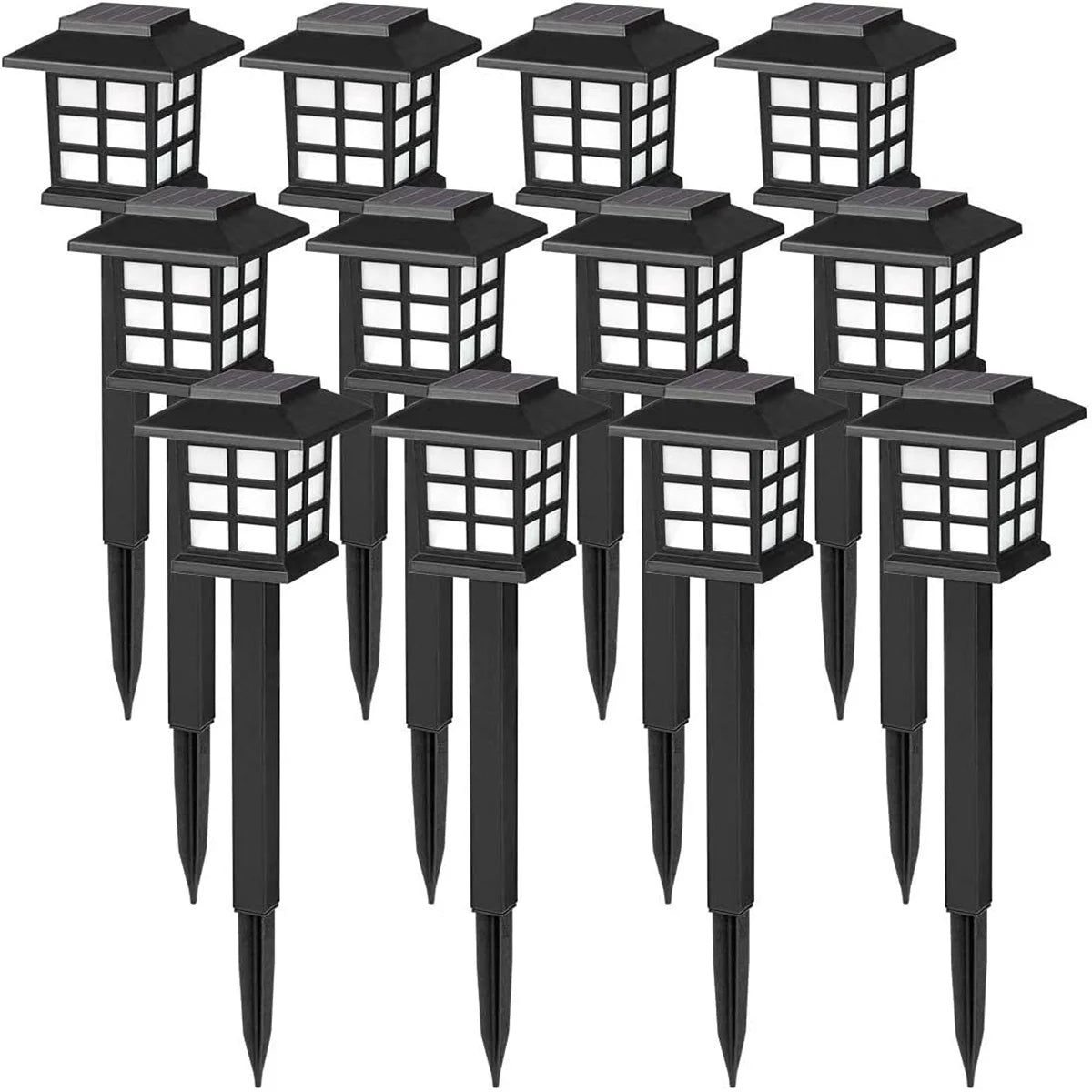 Solar Pathway Lights Outdoor 2/4/8/16 Pack Waterproof Led Solar Walkway Lights for Garden Landscape Path Yard Patio Driveway
