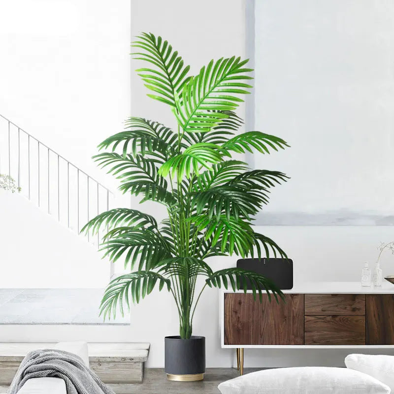 Tall Artificial Palm Tree – Tropical Plastic Floor Plant