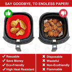 Reusable Silicone Air Fryer Pan Liner Baking Basket