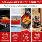 Reusable Silicone Air Fryer Pan Liner Baking Basket