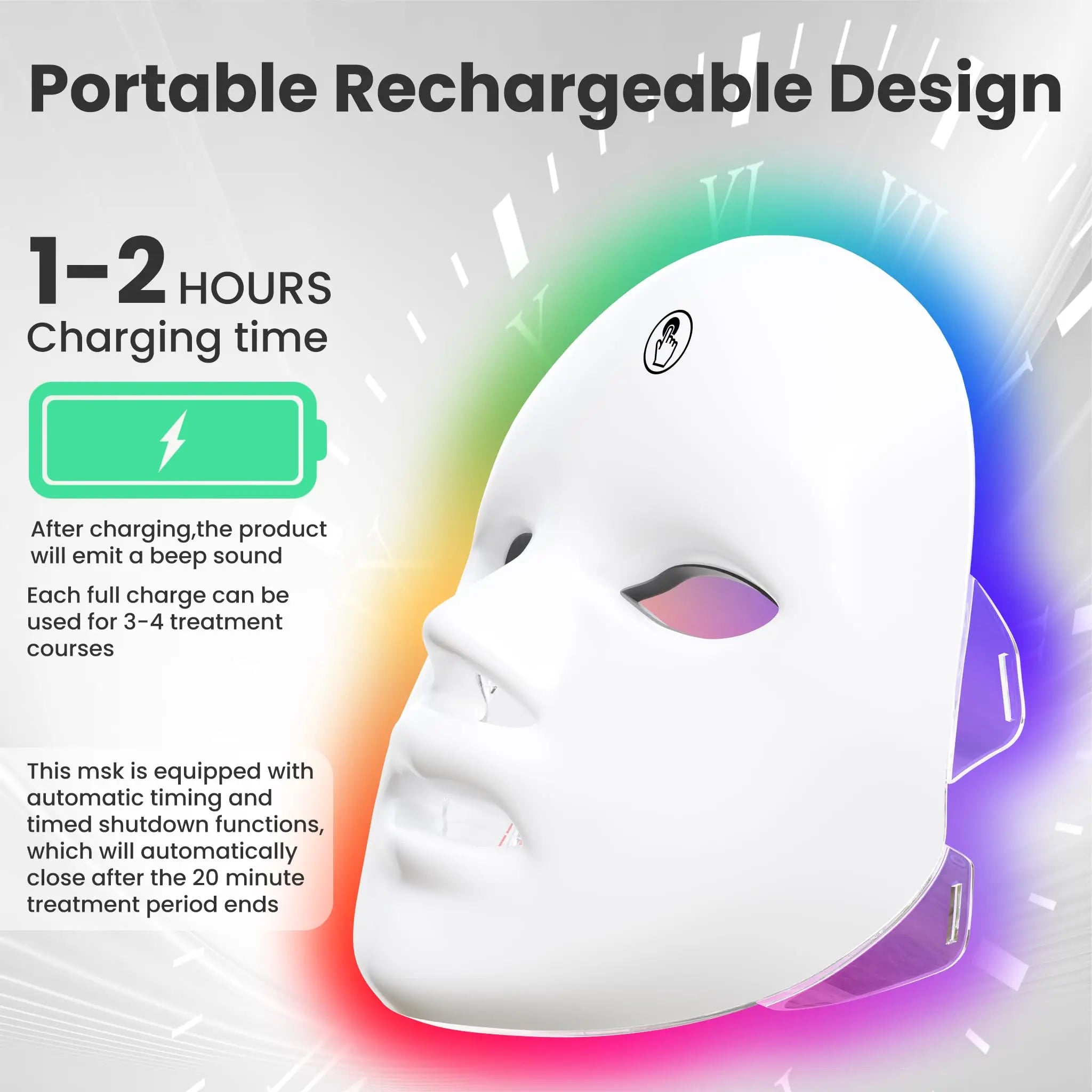 LED Light Therapy Facial Mask – 7 Colors Skin Rejuvenation