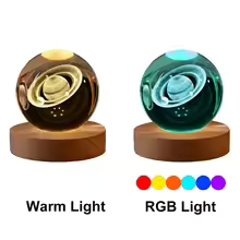 Solar Crystal Ball Night Light – Cosmos Desk Ornament