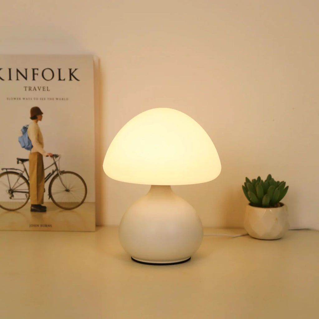Modern Mushroom Table Lamp With 3-Color Dimming