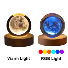 Solar Crystal Ball Night Light – Cosmos Desk Ornament