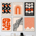 Bauhaus Geometric Abstract Canvas Wall Art Print