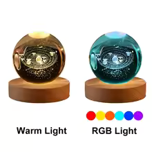 Solar Crystal Ball Night Light – Cosmos Desk Ornament