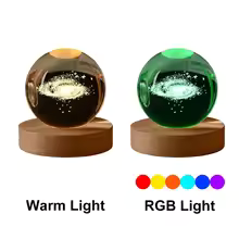 Solar Crystal Ball Night Light – Cosmos Desk Ornament