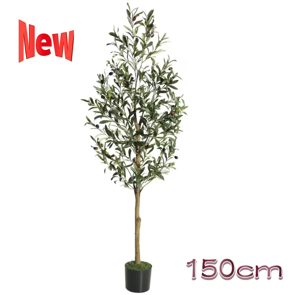 Artificial Olive Tree With Wood Trunk for Home & Office Decor