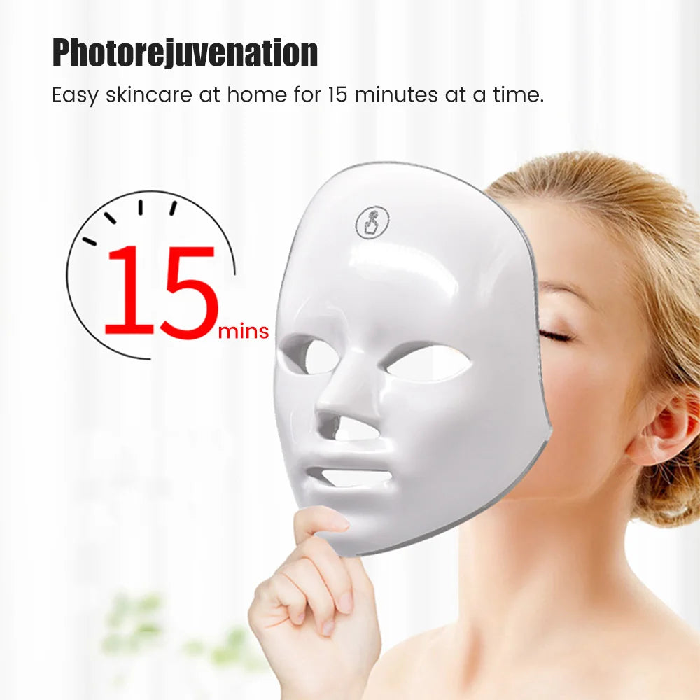 LED Light Therapy Facial Mask – 7 Colors Skin Rejuvenation