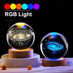 Solar Crystal Ball Night Light – Cosmos Desk Ornament