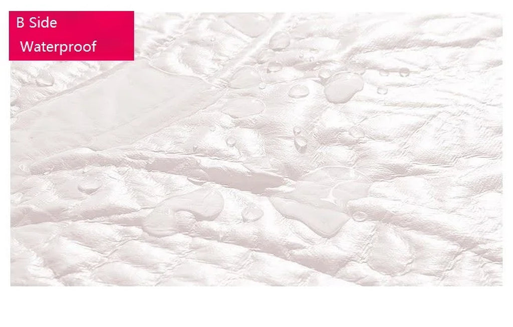 Super Waterproof Quilted Mattress Cover Air-Permeable Bed Protector Pad Cover Queen Mattress Topper Not Including Pillowcase